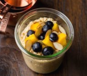 Peach Mango & Vanilla Overnight Oats image