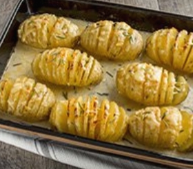 Cheesy Hasselback Potato Gratin image
