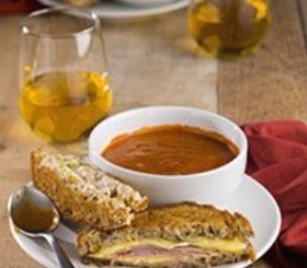 Honey Ham & Brie Grilled Cheese image