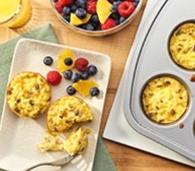 Cheesy Corn & Mushroom Mini Frittatas image