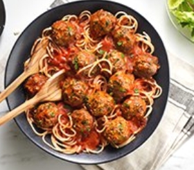 Low FODMAP Gluten Free Spaghetti & Meatballs image