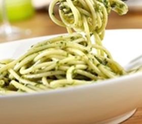 Spaghetti with Basil Pesto Sauce image