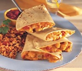 Chicken Quesadillas & Fiesta Rice image