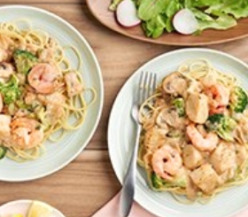 Creamy Seafood Medley with Pasta image