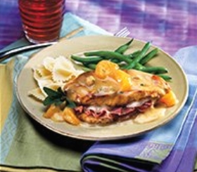 Stuffed Chicken Breasts with Mandarin Orange Sauce image