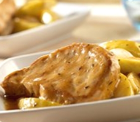 Slow Cooker Golden Mushroom Pork & Apples image