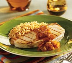 Grilled Fish Steaks with Chunky Tomato Sauce image