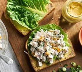 Open-Faced Apricot Chicken Salad Sandwiches image