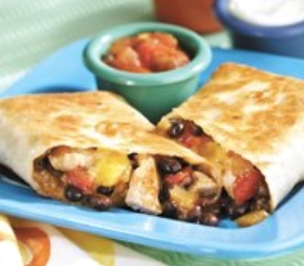 Pan-Grilled Pork & Black Bean Burritos image