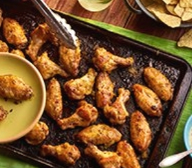 Glazed Salsa Verde Chicken Wings image