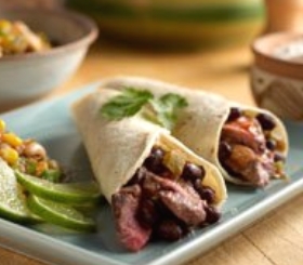 Pan-Grilled Flank Steak Fajitas image