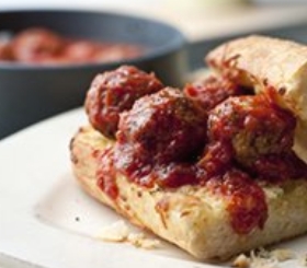 Mozzarella Meatball Sandwiches image