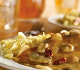 Chicken with Bacon in White Wine Sauce image