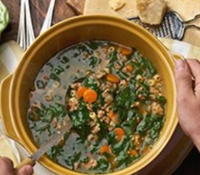 Sausage & Spinach Soup image