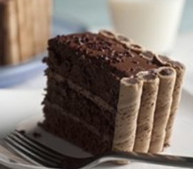 Chocolate Pirouette-Crusted Cake image
