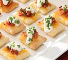 Bacon and Cheddar Puff Pastry Crisps image