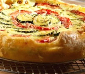 Zucchini, Tomato & Mozzarella Tart image