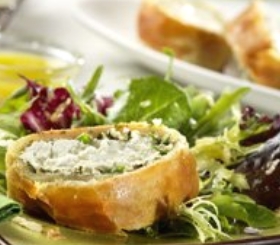 Herbed Chèvre en Croûte with Salad Mesclun image