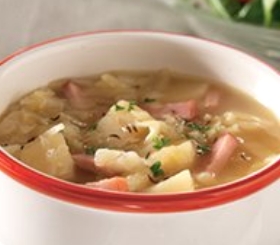 Ham, Potato & Cabbage Soup image