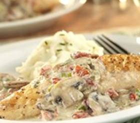 Chicken with Wild Mushroom Cream Sauce image
